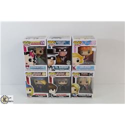 LOT OF 6 ASSORTED FUNKO POPS: ANIMATION VARIETY