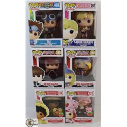 LOT OF 6 ASSORTED FUNKO POPS: ANIMATION &