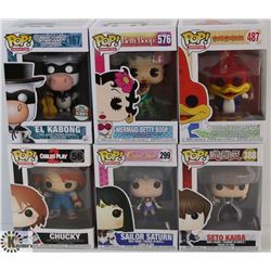 LOT OF 6 ASSORTED FUNKO POPS: MOVIE &