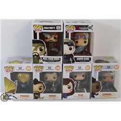 LOT OF 6 ASSORTED FUNKO POPS: GAMES VARIETY PACK.