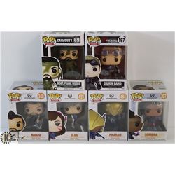 LOT OF 6 ASSORTED FUNKO POPS: GAMES VARIETY PACK.