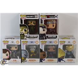 LOT OF 6 ASSORTED FUNKO POPS: GAMES VARIETY PACK.
