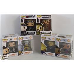 LOT OF 6 ASSORTED FUNKO POPS: GAMES VARIETY PACK.