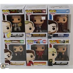 LOT OF 6 ASSORTED FUNKO POPS: TV VARIETY PACK.