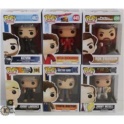 LOT OF 6 ASSORTED FUNKO POPS: TV VARIETY PACK.