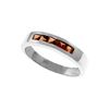Image 1 : Genuine 0.60 ctw Garnet Ring 14KT White Gold - REF-46Z2N
