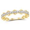 Image 1 : Diamond Link Stackable Band Ring 1/5 Cttw 10kt Yellow Gold