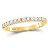 Image 1 : Diamond Single Row Machine-set Wedding Band 1/3 Cttw 14kt White Gold