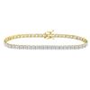 Image 1 : Mens Diamond Link Solitaire Bracelet 4-3/4 Cttw 10kt Yellow Gold