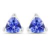 Image 1 : 0.64 ctw Tanzanite Earrings 14K White Gold - REF-16Y6N