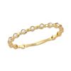 Image 1 : Diamond Modern Stackable Band Ring 1/10 Cttw 10kt Yellow Gold