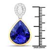 Image 2 : 10.48 ctw Tanzanite & Diamond Pendant 18K White Gold - REF-1012W8M