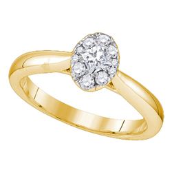 Diamond Solitaire Bridal Wedding Engagement Ring 3/8 Cttw 14kt Yellow Gold