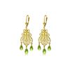 Image 1 : Genuine 3.75 ctw Peridot Earrings 14KT Yellow Gold - REF-58X3M