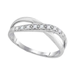 Diamond Band Ring 1/10 Cttw 10kt White Gold