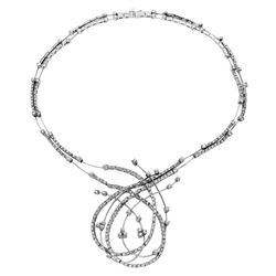 6.32 CTW Diamond Necklace 14K White Gold - REF-553R3K