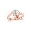 Image 1 : Genuine 1.01 ctw Pearl & Diamond Ring 14KT Rose Gold - REF-38P2H