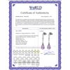 Image 2 : Genuine 3.3 ctw Amethyst & Diamond Earrings 14KT Rose Gold - REF-42N9R
