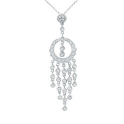 0.66 CTW Diamond Necklace 18K White Gold - REF-63F5N