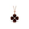 Genuine 3.8 ctw Garnet Necklace 14KT Rose Gold - REF-42H2X