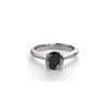 Image 1 : 14K White Gold 1.24 ctw Black Diamond Solitaire Ring - REF-83Z8F