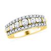 Image 1 : Round Channel-set Diamond Striped Band Ring 1.00 Cttw 10kt Yellow Gold