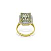Image 1 : Genuine 5.8 ctw Green Amethyst & Diamond Ring 14KT Yellow Gold - REF-82P2H