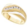 Image 1 : Mens Diamond Band Ring 1/4 Cttw 10kt Yellow Gold