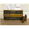 Image 1 : AMMO / BRASS: 21 X LIVE & 19 X BRASS 45 COLT