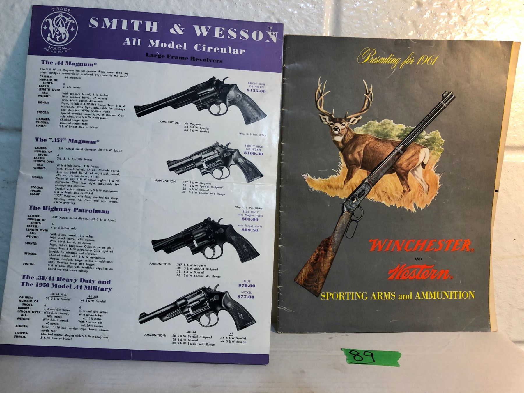GR OF 2, 1961 WINCHESTER & 1956 SMITH & WESSON CATALOG