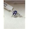 Image 1 : 10kt White Gold 0.80ct Tanzanite Ring - Replacement Value $1,300