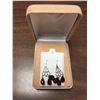 Image 2 : 14kt White Gold Briolette cut Garnet (16.50ct) Earrings - Replacement Value $1,800