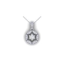 1.5 ctw VS/SI Diamond Art Deco Stud Necklace 18K White Gold