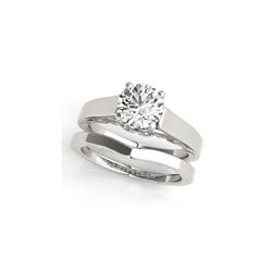 1.25 ctw Certified VS/SI Diamond 2pc Wedding Set 14K White Gold