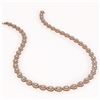 Image 2 : 20.34 ctw Pear Cut Diamond Micro Pave Necklace 18K Rose Gold