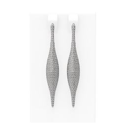 4 ctw Diamond Earrings 18K White Gold