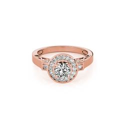 1.75 ctw Certified VS/SI Diamond Halo Ring 18K Rose Gold