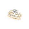 Image 1 : 1.04 ctw Certified VS/SI Diamond 2pc Wedding Set 14K Yellow Gold