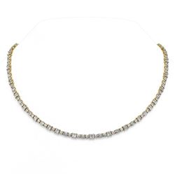 19 ctw Mixed Cut Diamond Designer Necklace 18K Yellow Gold