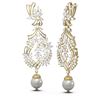 Image 2 : 20.56 ctw Diamond and Pearl Earrings 18K Yellow Gold