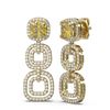 Image 2 : 5.73 ctw Canary Citrine & Diamond Earrings 18K Yellow Gold