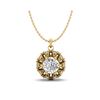 1.2 ctw VS/SI Diamond Art Deco Micro Pave Stud Necklace 18K Yellow Gold