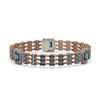 27.1 ctw London Topaz & Diamond Bracelet 14K Rose Gold