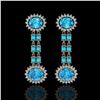 Image 1 : 9.85 ctw Swiss Topaz & Diamond Earrings 14K Rose Gold
