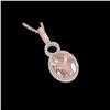 3.50 ctw Morganite & Micro VS/SI Diamond Necklace 14K Rose Gold
