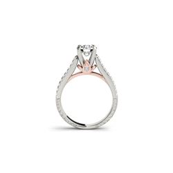 1.95 ctw Certified VS/SI Diamond Pave 2pc Wedding Set 14K White & Rose Gold
