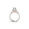 1.95 ctw Certified VS/SI Diamond Pave 2pc Wedding Set 14K White & Rose Gold
