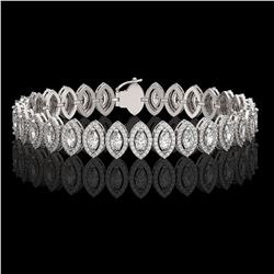 11.13 ctw Marquise Cut Diamond Micro Pave Bracelet 18K White Gold