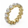 Image 2 : 4.62 ctw Heart Diamond Designer Ring 18K Yellow Gold