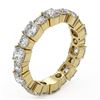 Image 2 : 3.9 ctw Cushion Cut Diamond Eternity Ring 18K Yellow Gold